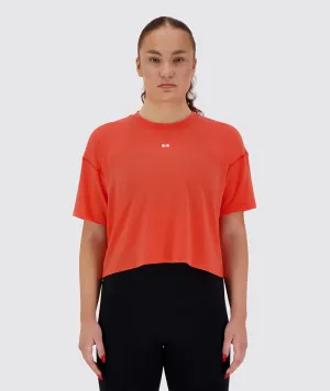 Poppy Red Oversized Crop Tee (OUTLET)