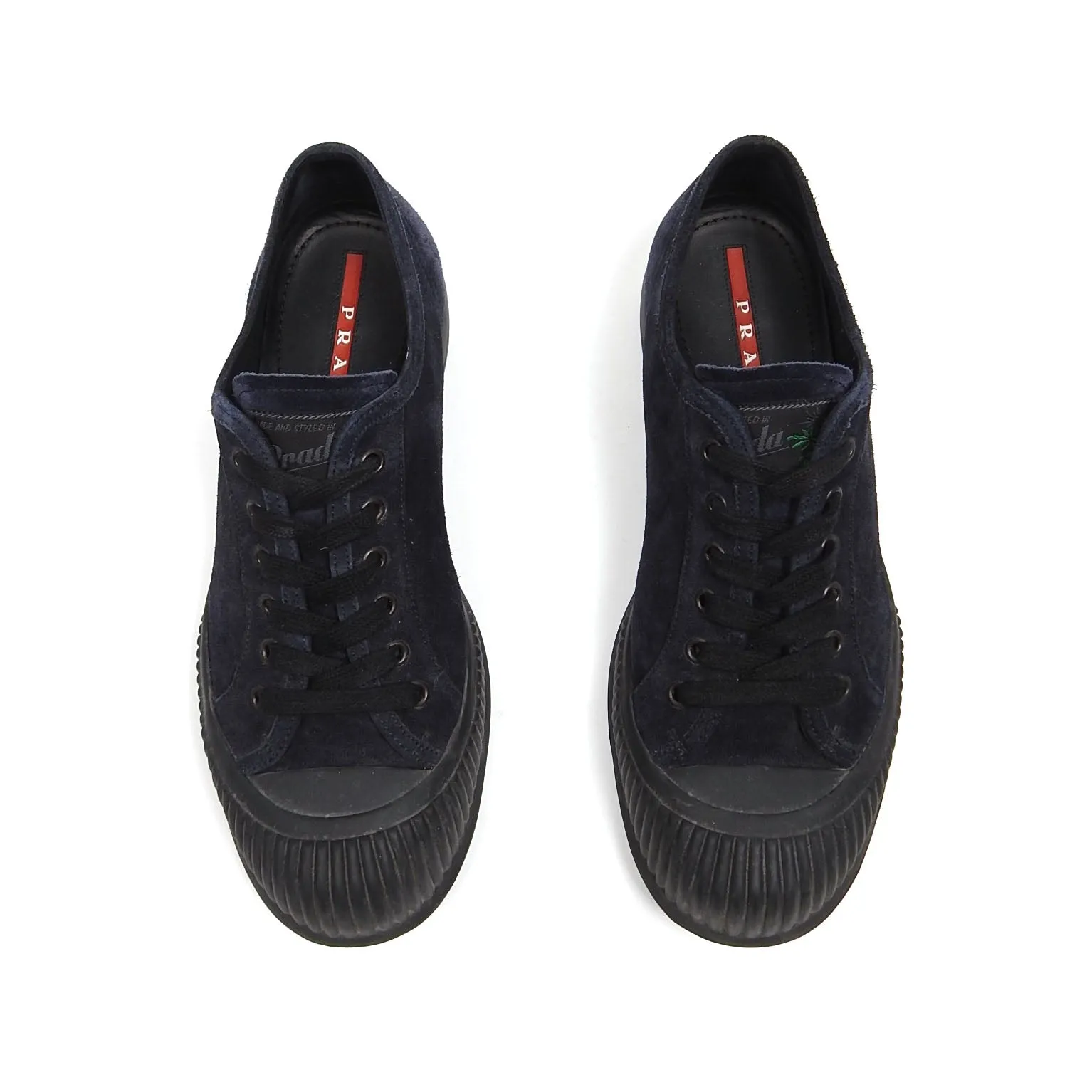 Prada Navy Shell Toe Sneakers Size 8.5