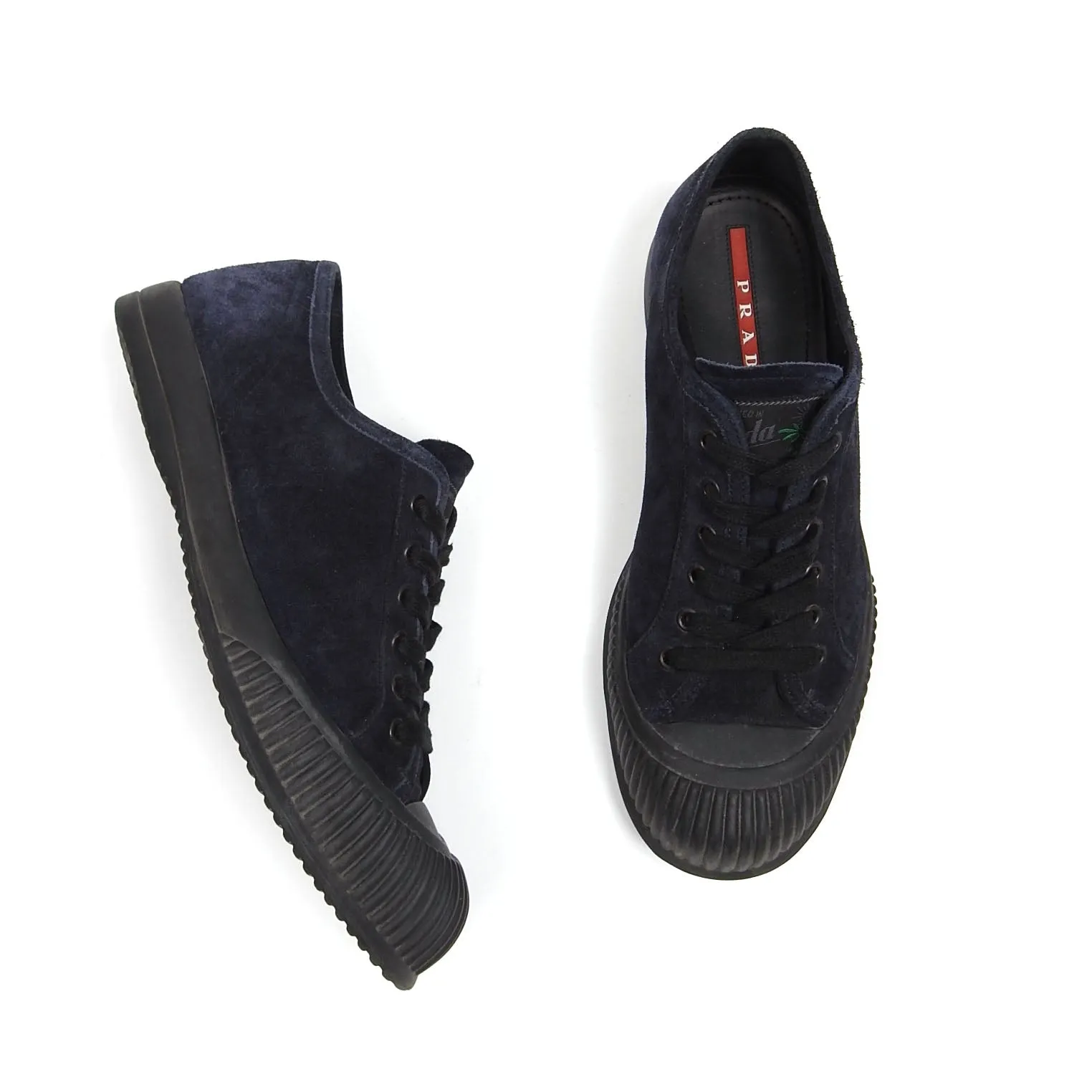 Prada Navy Shell Toe Sneakers Size 8.5