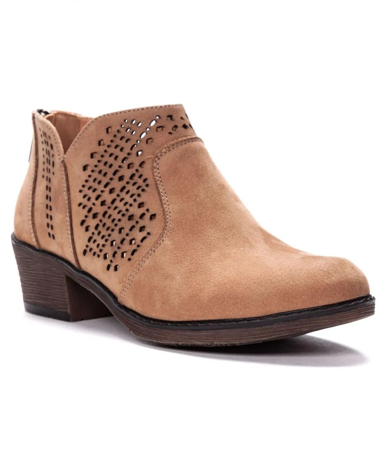 Propet Women's  Remy Ankle Bootie WFX155S Taupe Brown 11M