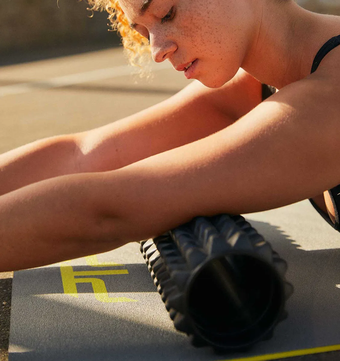 PTP Fitness Mat - 6mm - Space Grey/Lime