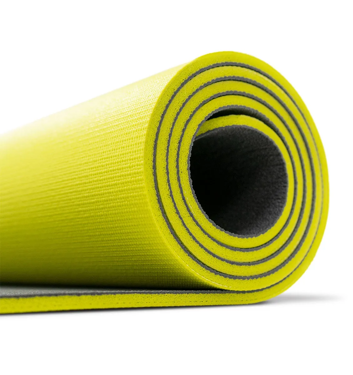 PTP Fitness Mat - 6mm - Space Grey/Lime