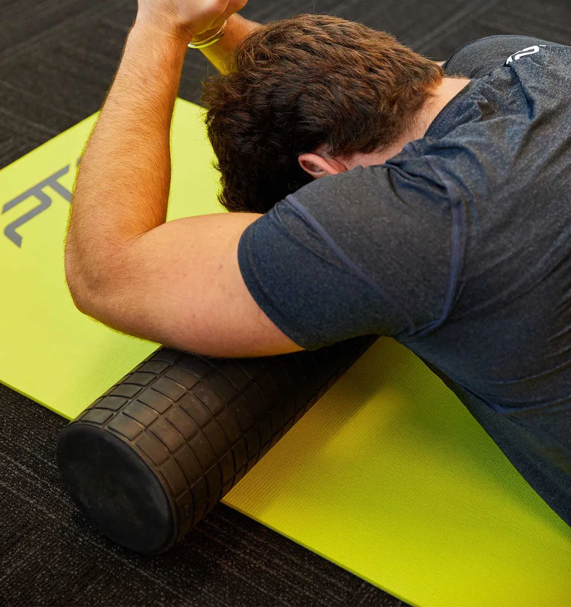 PTP Fitness Mat - 6mm - Space Grey/Lime