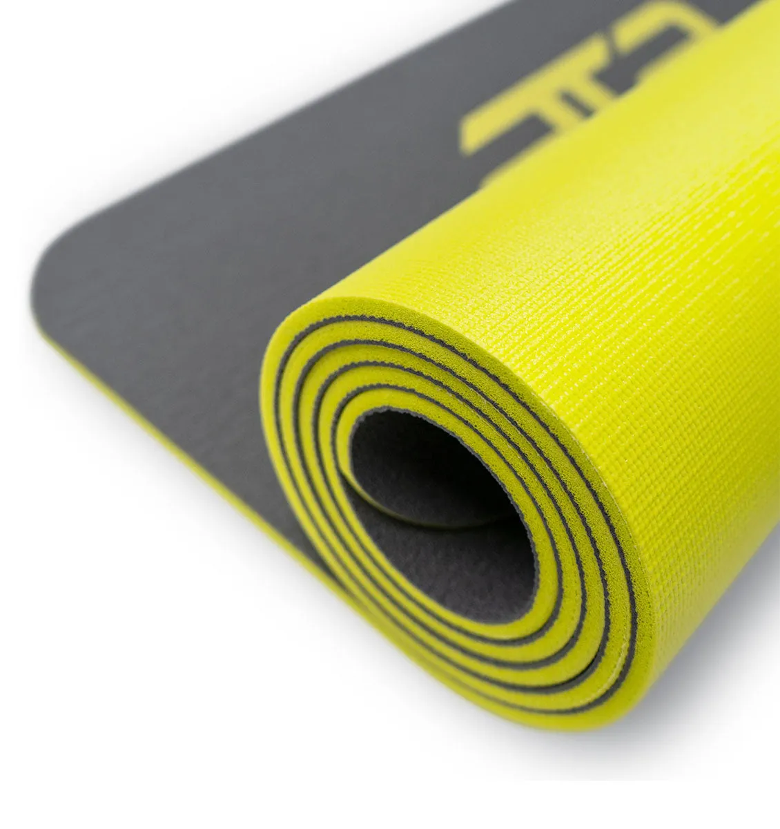 PTP Fitness Mat - 6mm - Space Grey/Lime