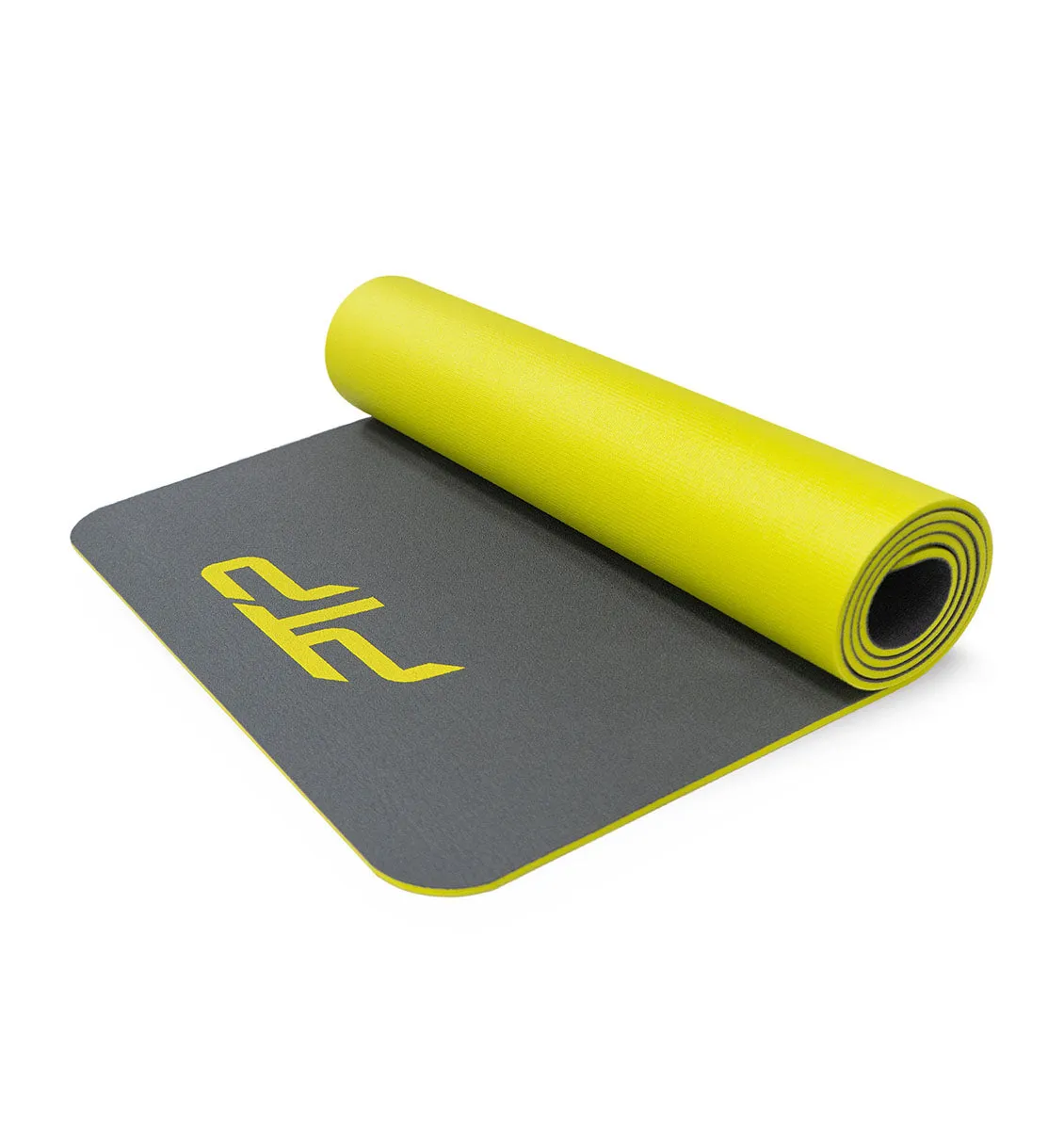 PTP Fitness Mat - 6mm - Space Grey/Lime