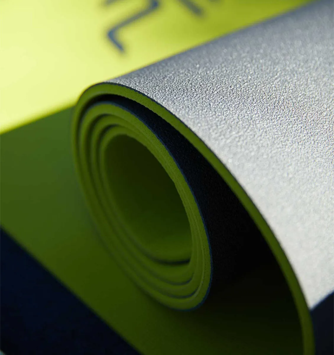PTP Fitness Mat - 6mm - Space Grey/Lime