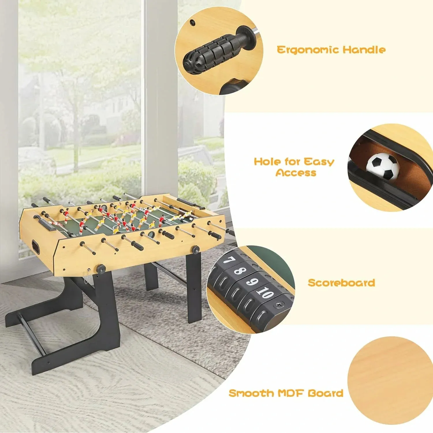 REDCAMP 48" Folding Foosball Table