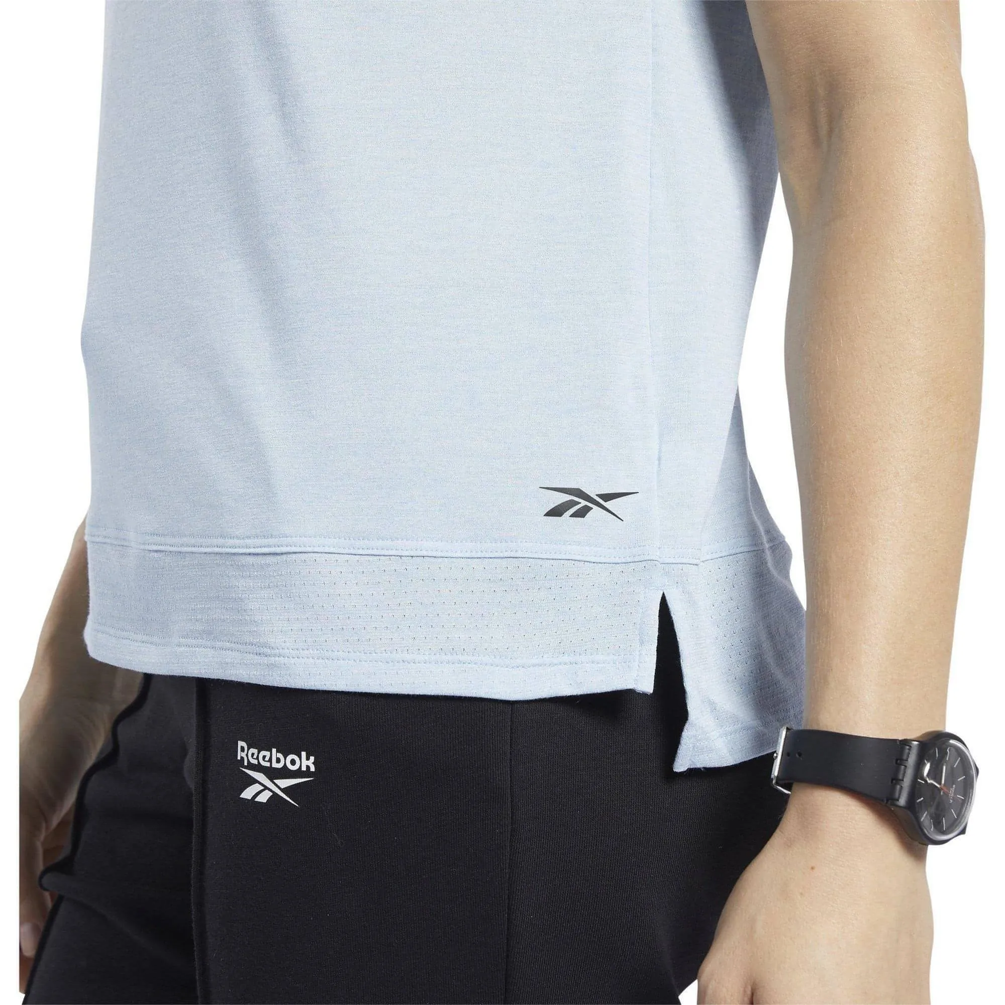 Reebok ActivChill   Cotton Short Sleeve Womens Training Top - Blue