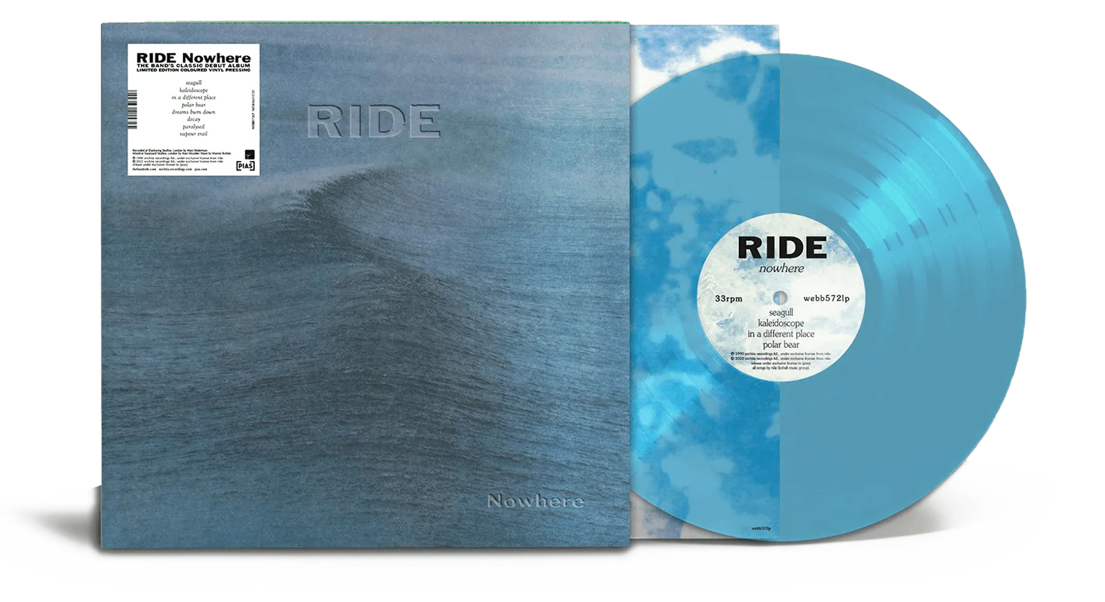Ride : Nowhere (Clear Curacao Vinyl)