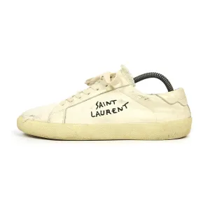 Saint Laurent Distressed Canvas Sneakers Size 43