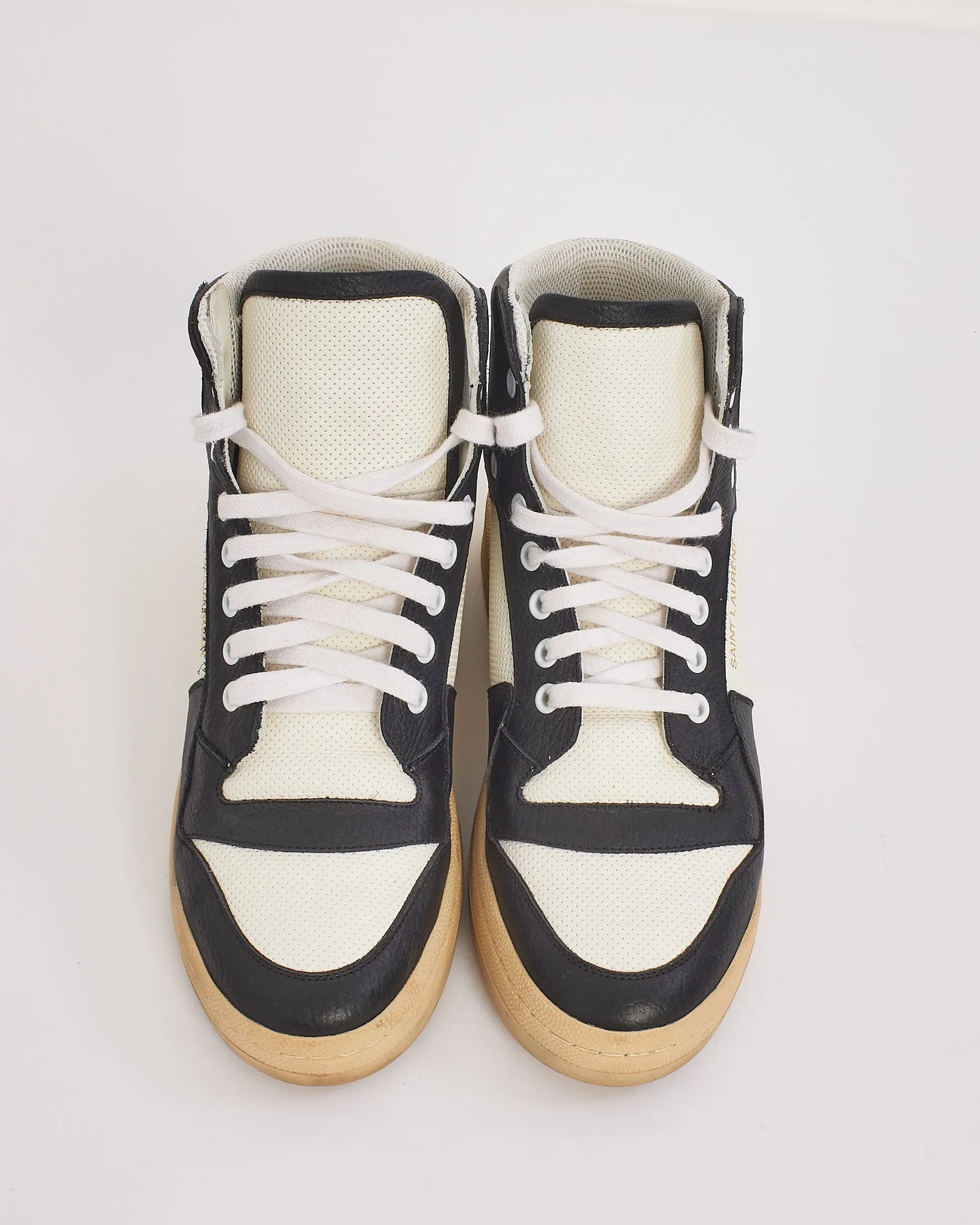 Saint Laurent White Leather Andy Low Top Sneakers - 40