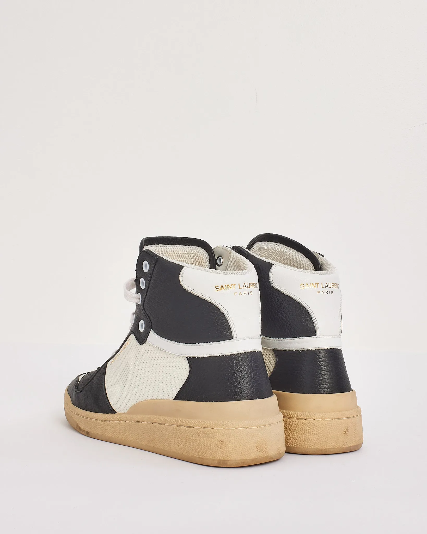 Saint Laurent White Leather Andy Low Top Sneakers - 40