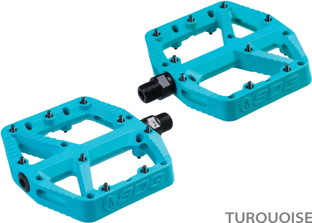 SDG Comp Pedals - Platform Composite Bicycle Bike Pedals 9/16" 5 Colors