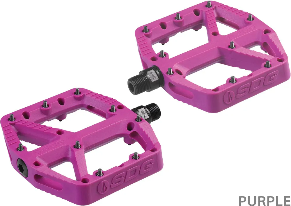 SDG Comp Pedals - Platform Composite Bicycle Bike Pedals 9/16" 5 Colors