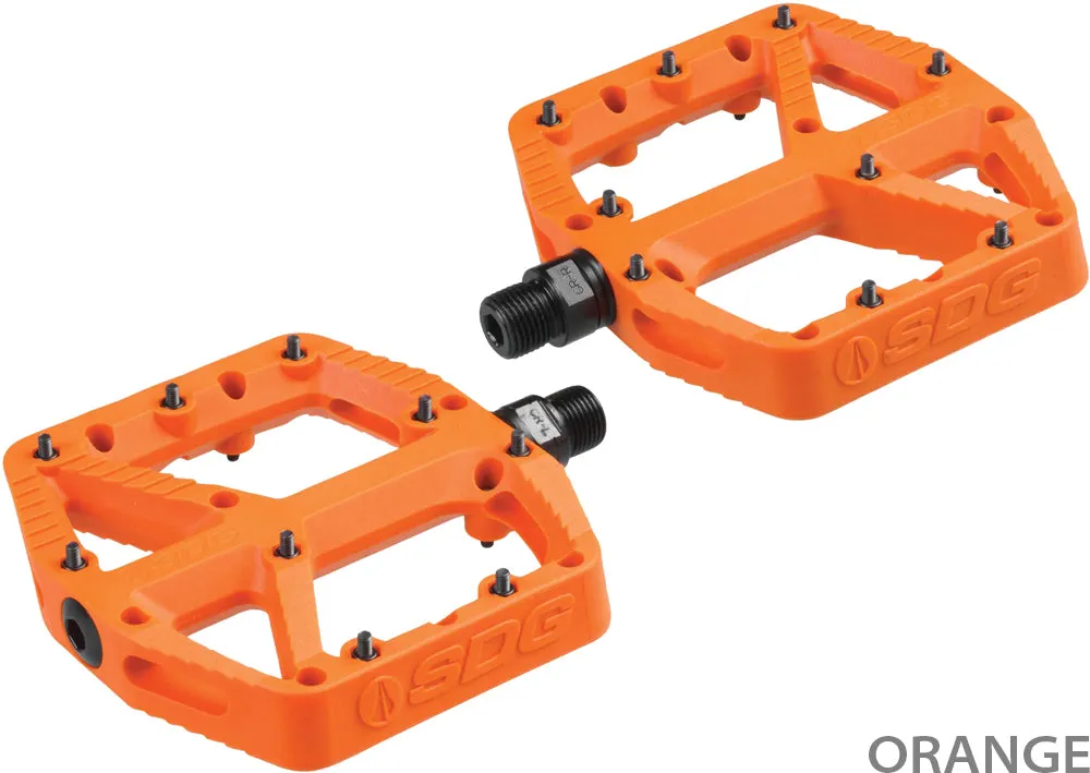 SDG Comp Pedals - Platform Composite Bicycle Bike Pedals 9/16" 5 Colors