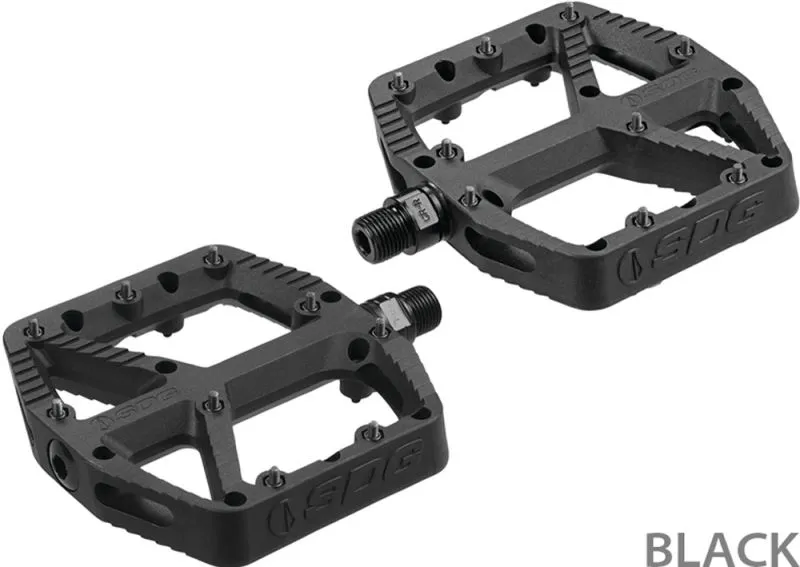 SDG Comp Pedals - Platform Composite Bicycle Bike Pedals 9/16" 5 Colors