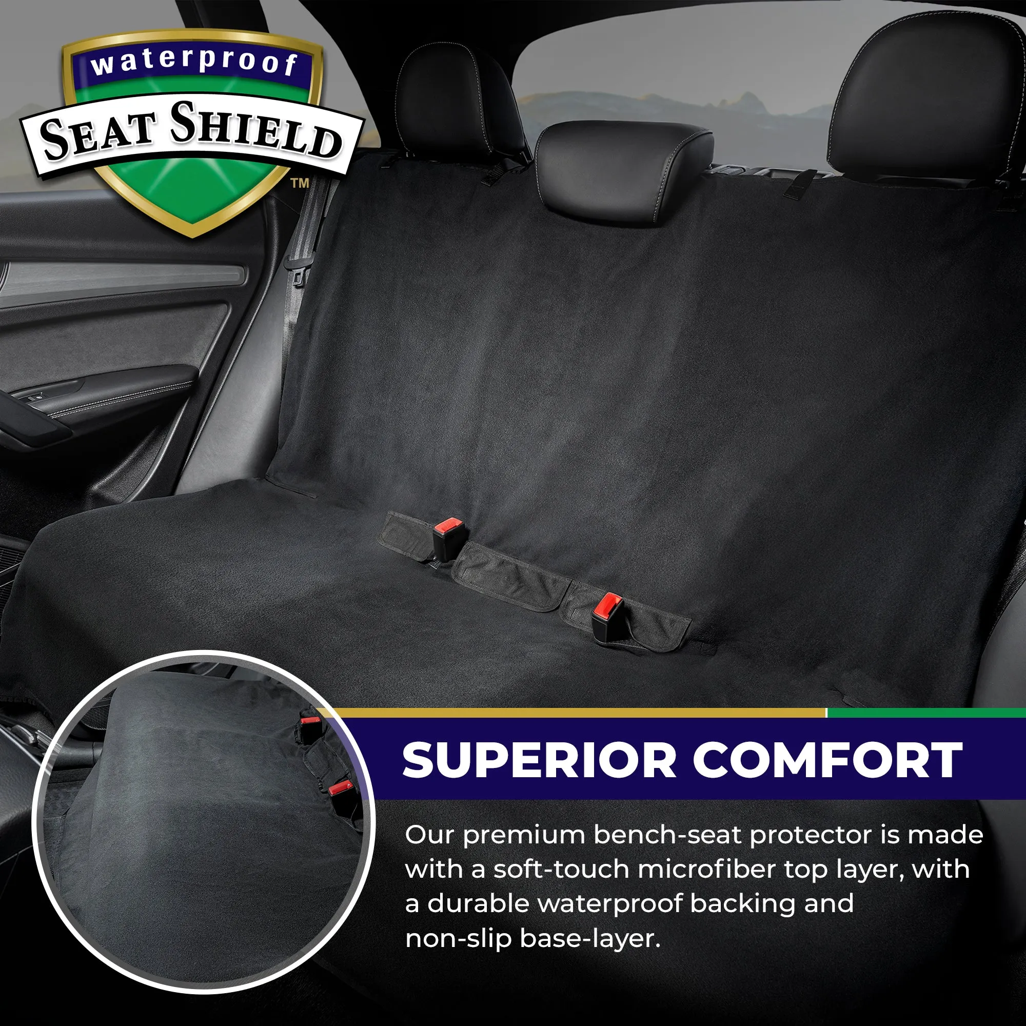 SeatShield Back Seat Cover - Black