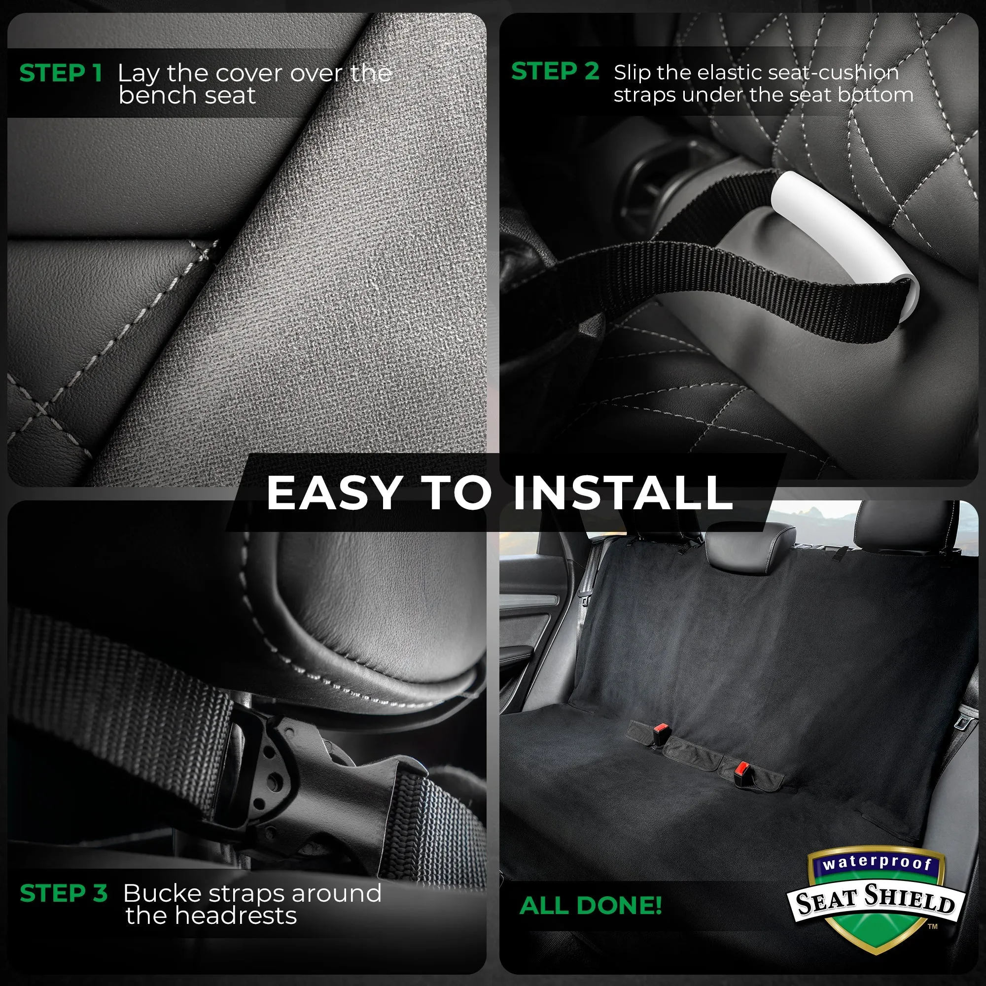 SeatShield Back Seat Cover - Black