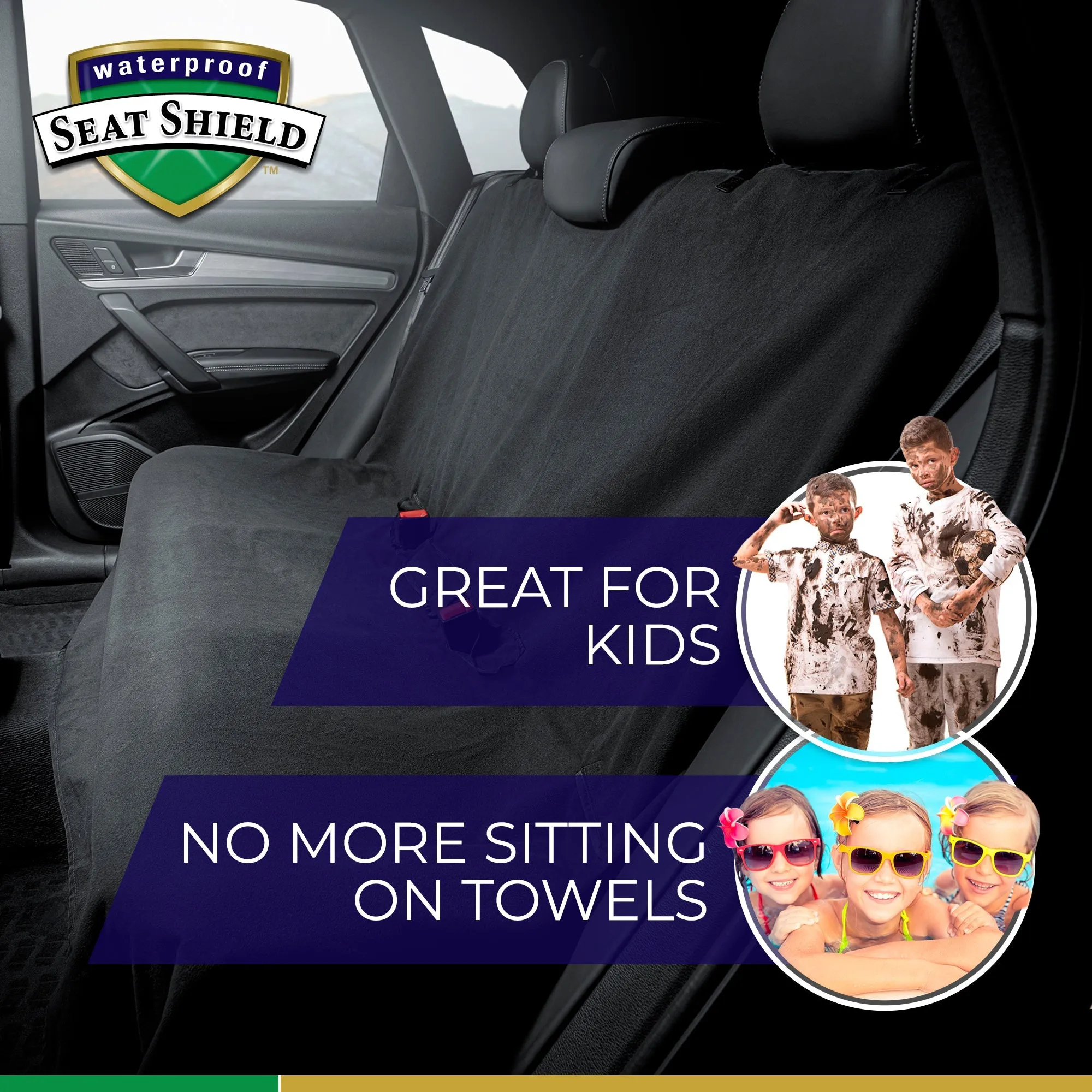 SeatShield Back Seat Cover - Black