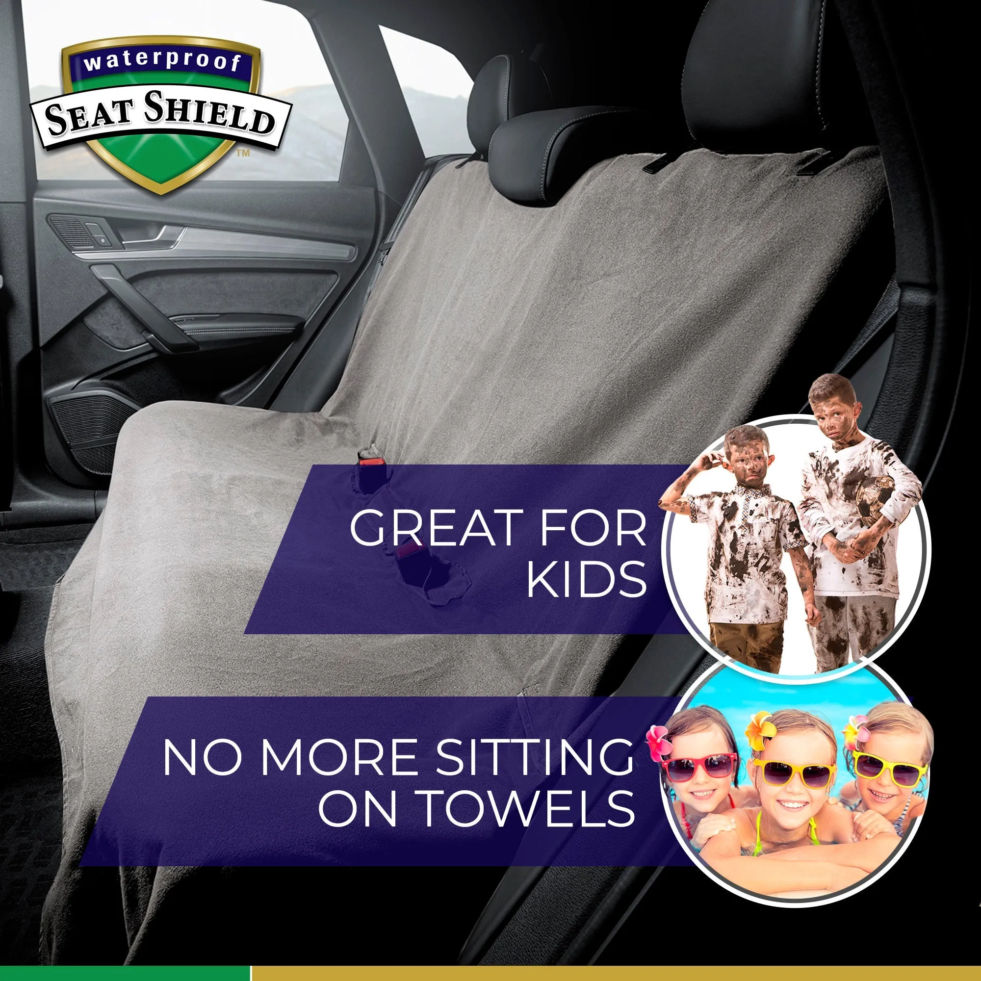 SeatShield Back Seat Cover - Gray