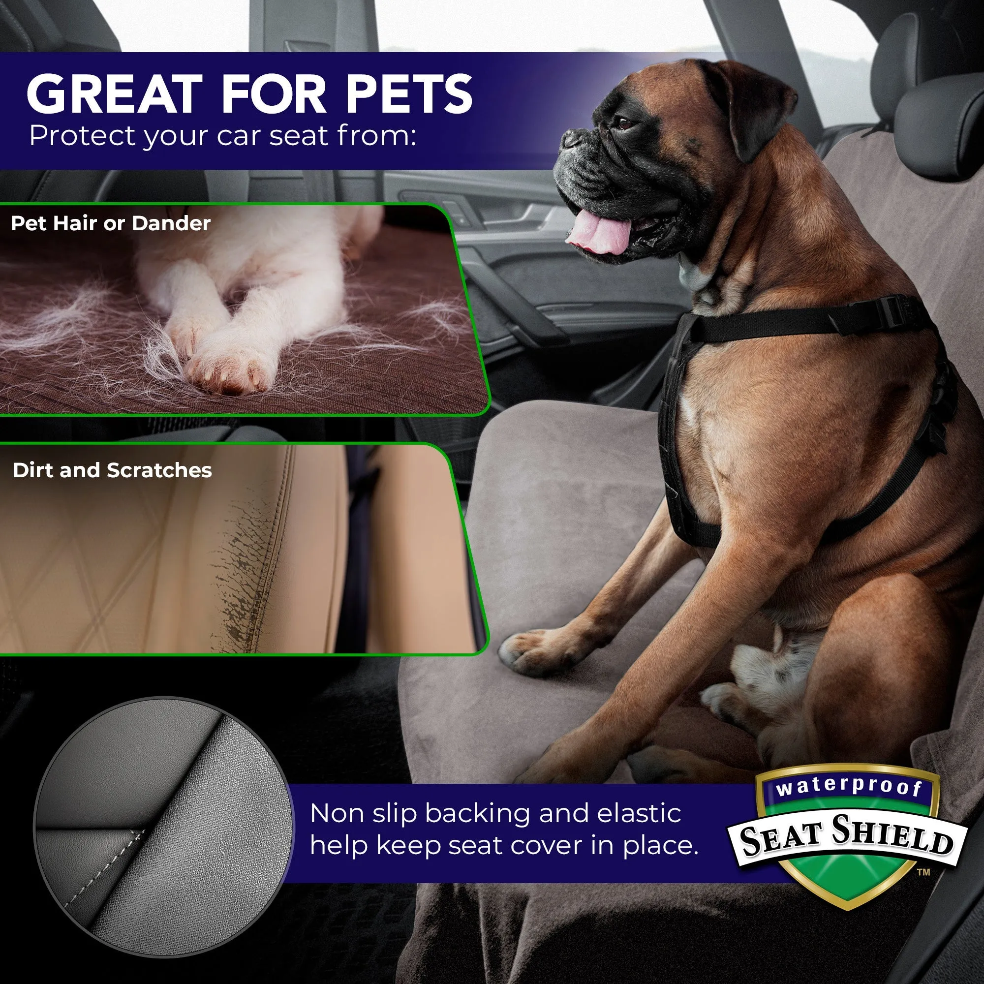 SeatShield Back Seat Cover - Gray