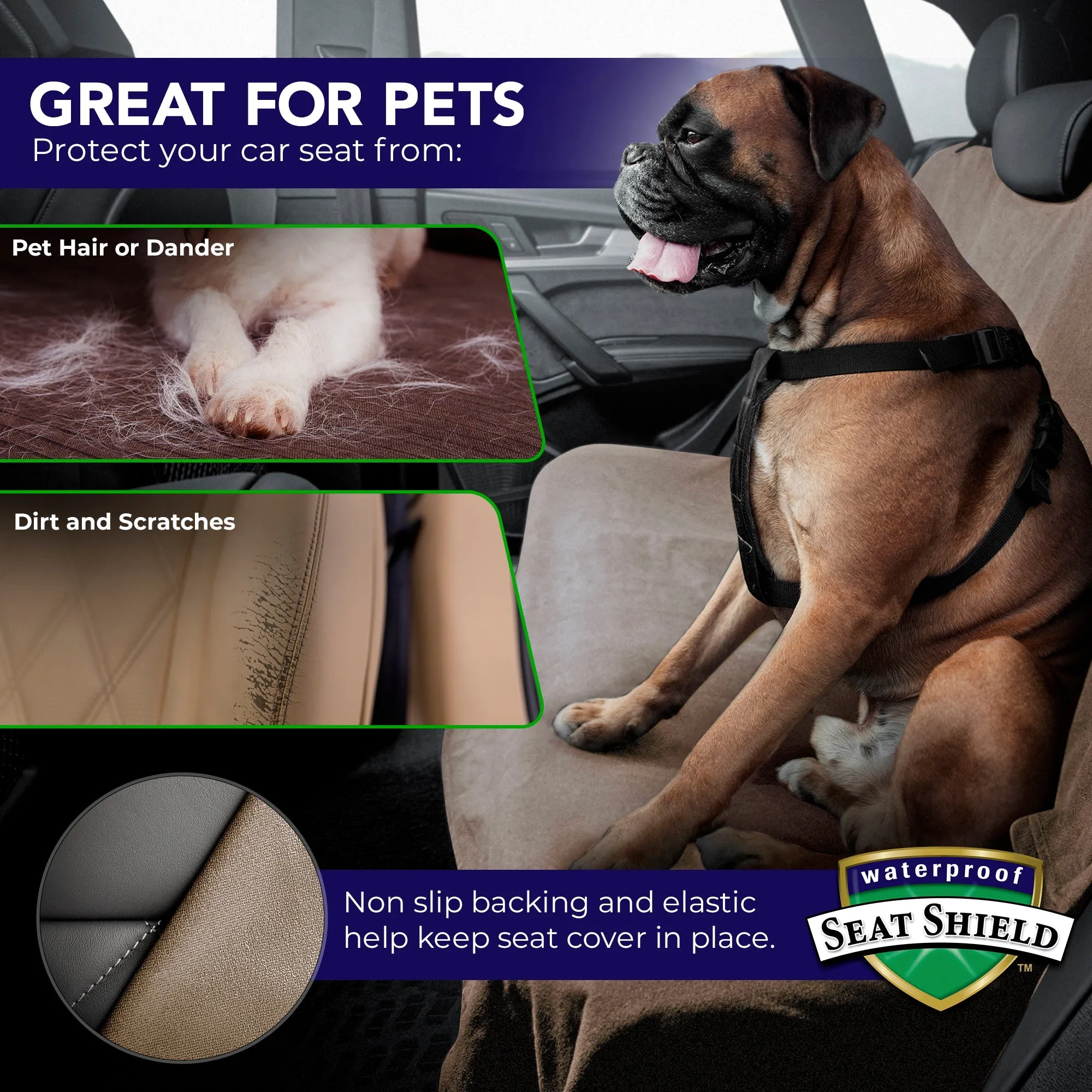 SeatShield Back Seat Cover - Tan
