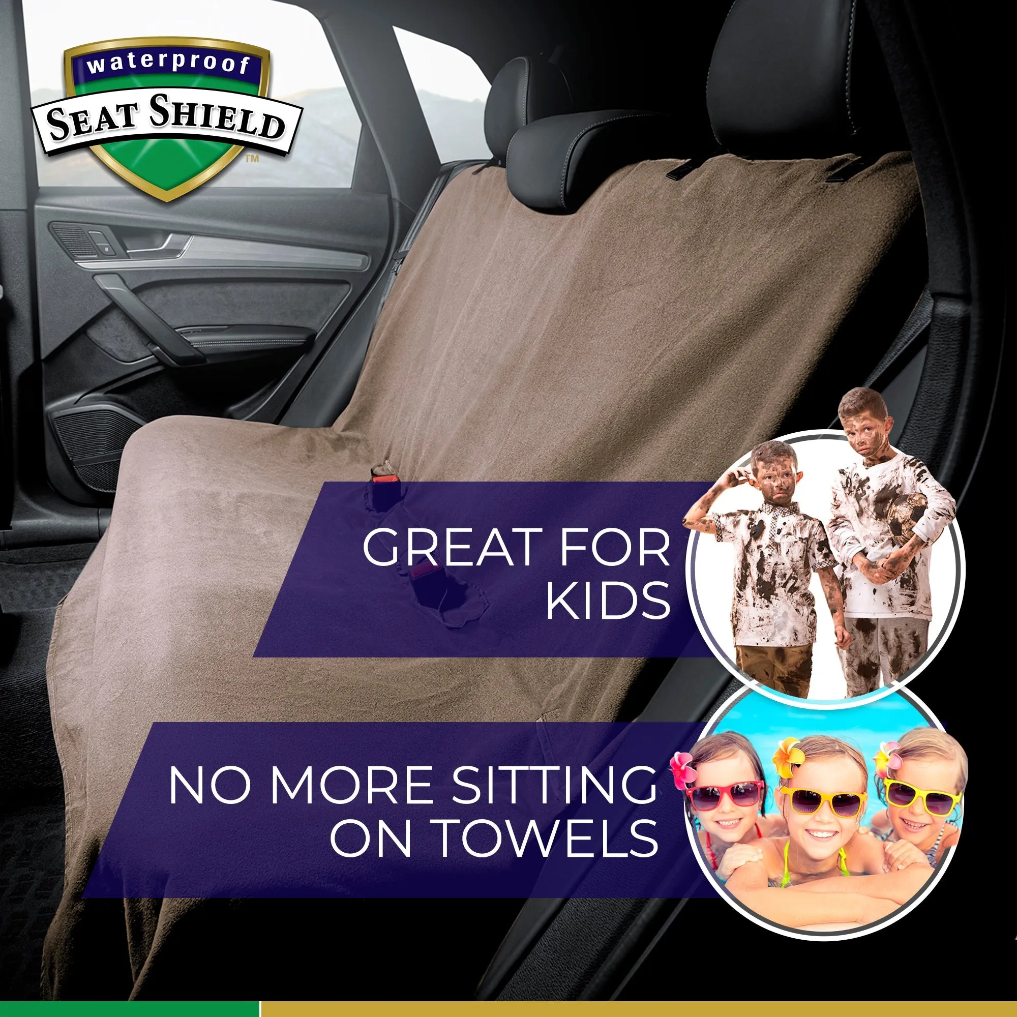 SeatShield Back Seat Cover - Tan
