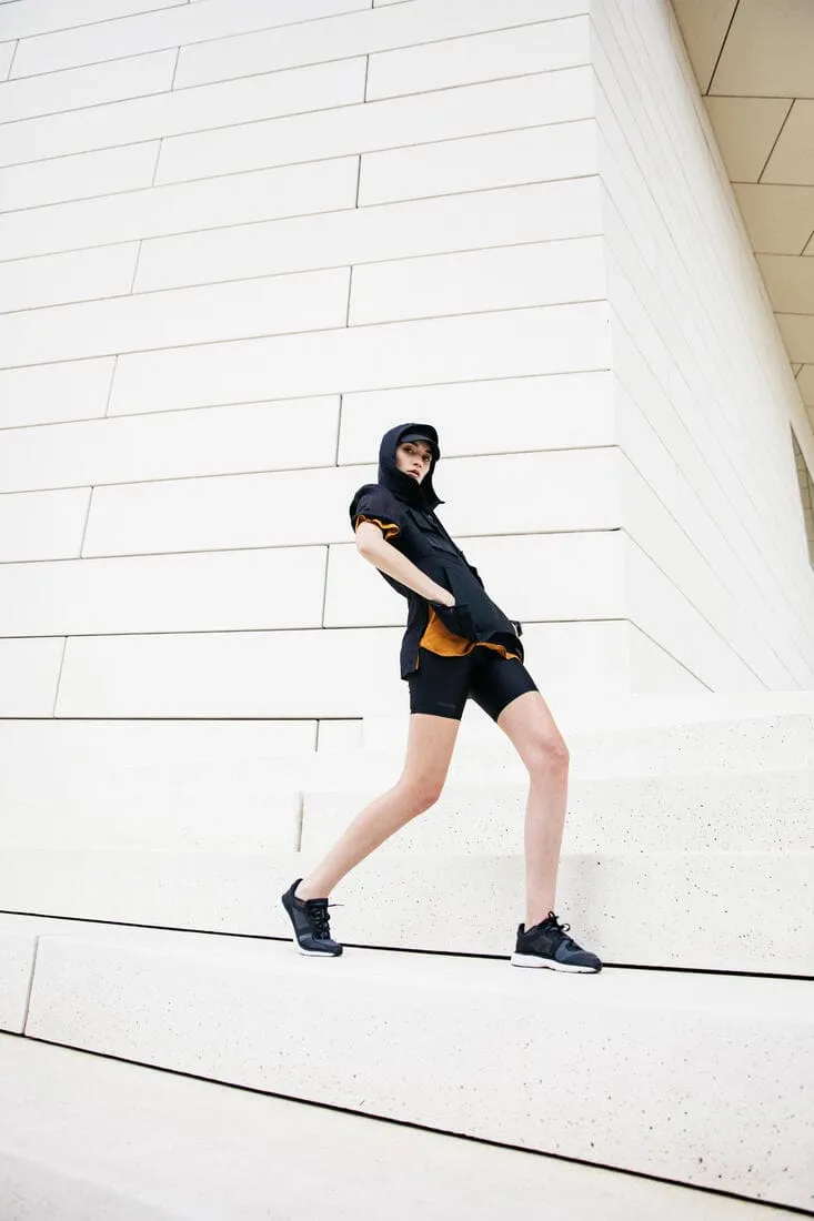 Short cycliste running femme - kiprun run 100 noir
