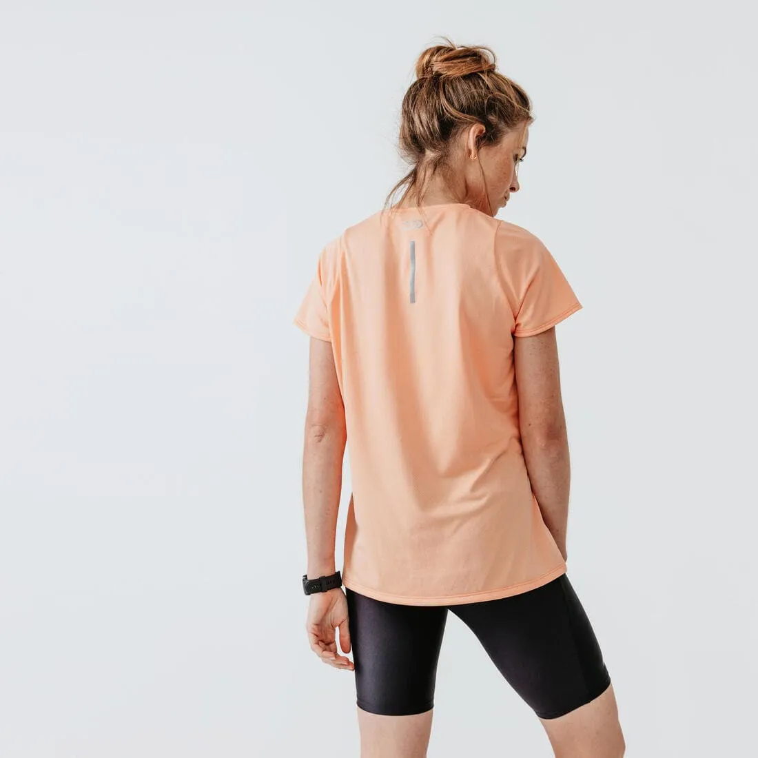 Short cycliste running femme - kiprun run 100 noir