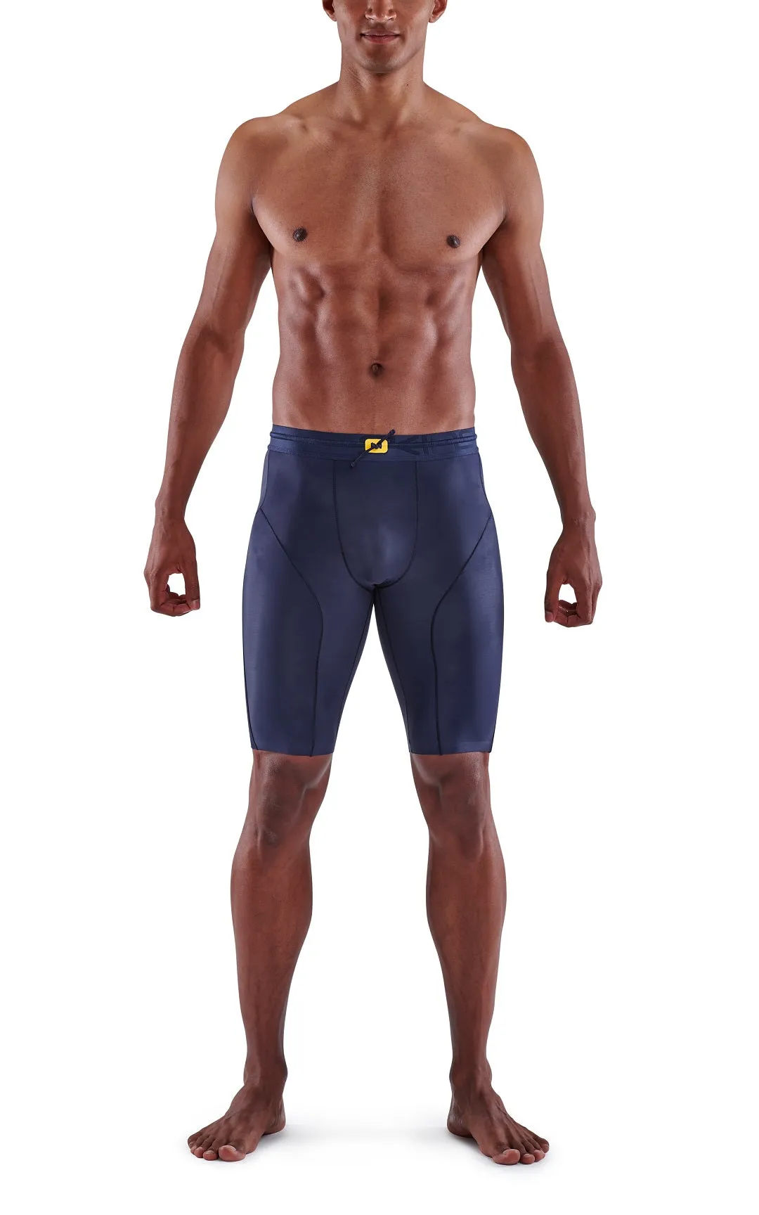 SKINS Men's Compression Half Tights 5-Series - Navy Blue