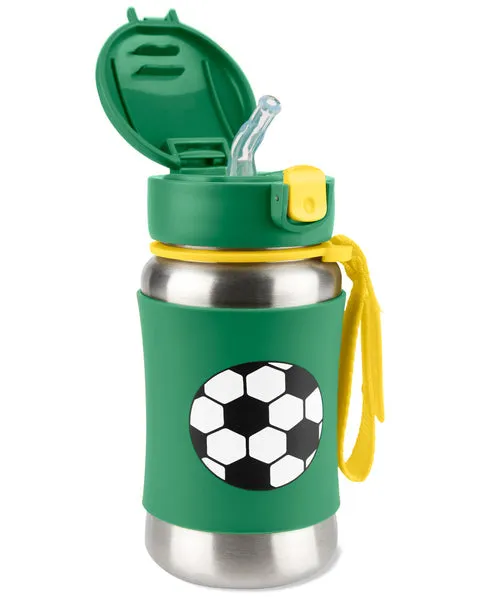 Skip Hop Spark Style Stainless Steel Straw Bottle - Soccer