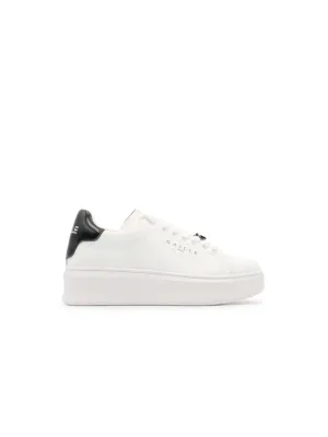 Sneakers Addict Con Tallone In Ecopelle Laminato E Passalaccio In Metallo - Nero