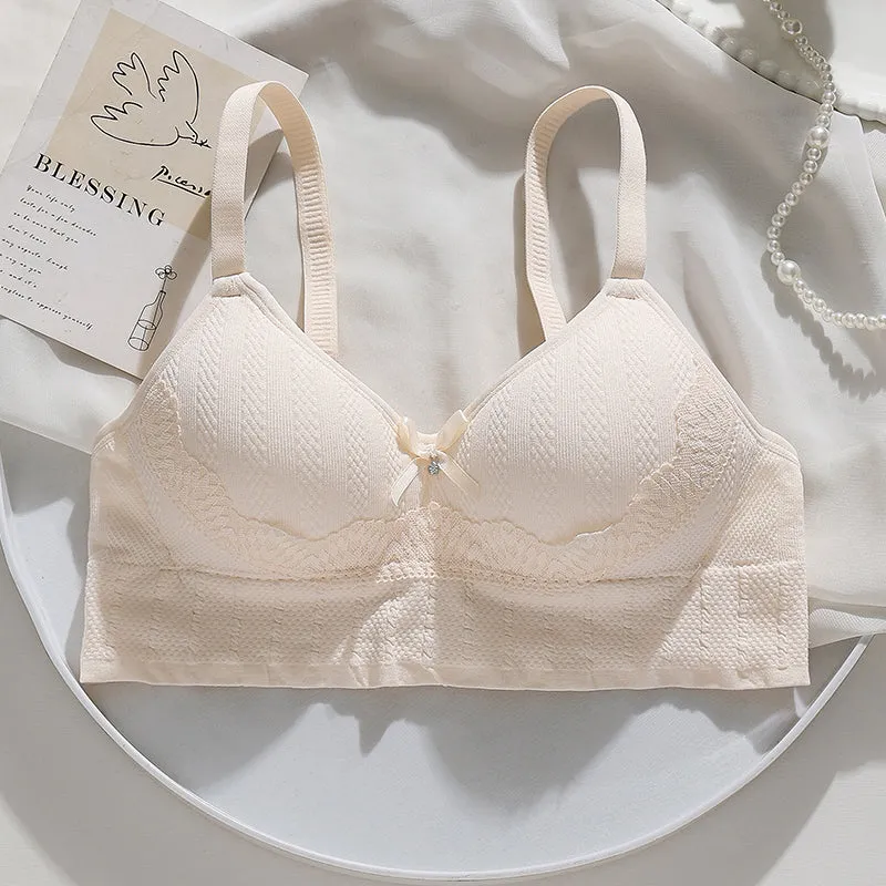 Soft Jacquard Seamless Knit Bra - Breathable and Skin-Friendly