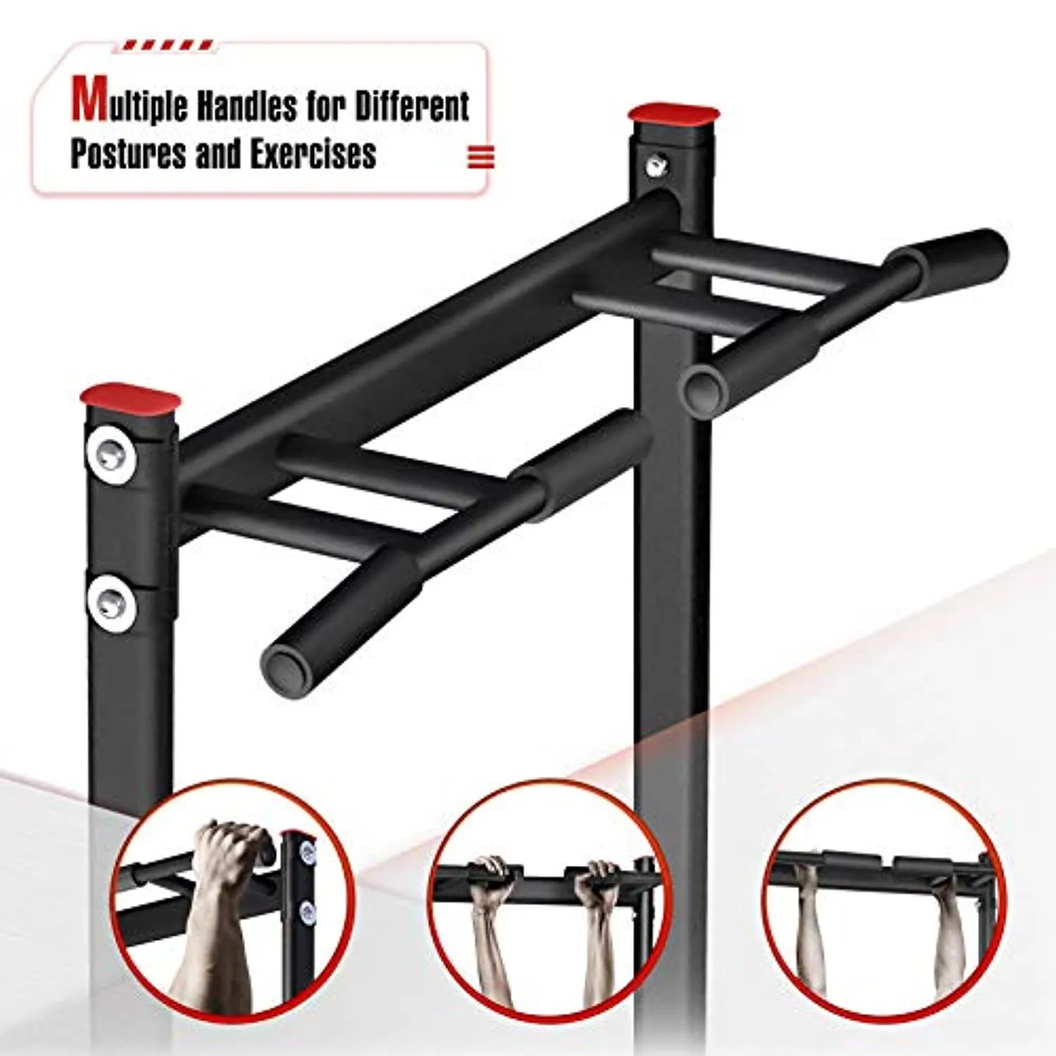 Sportsroyals Power Tower Pull Up Dip Station Adjustable Multi-Function Home Gym Strength Training Fitness Equipment Newer Version