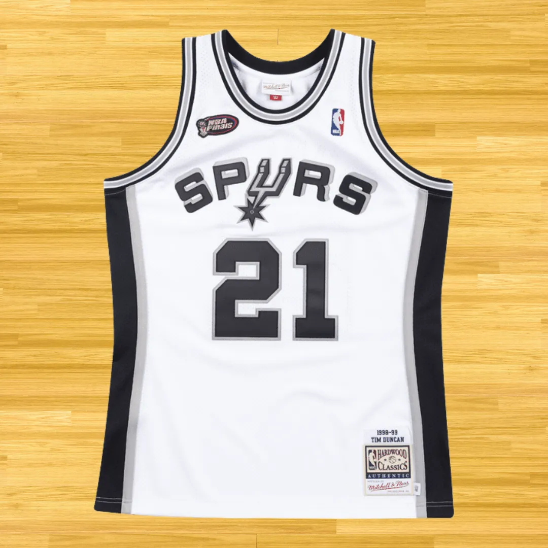 Spurs - Tim Duncan - Retro Jersey - White