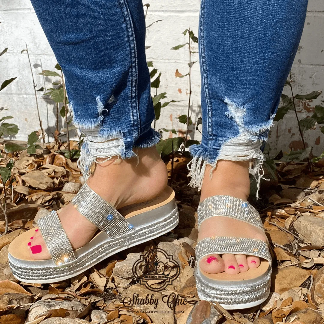 Strapless Silver Lakota Sandals