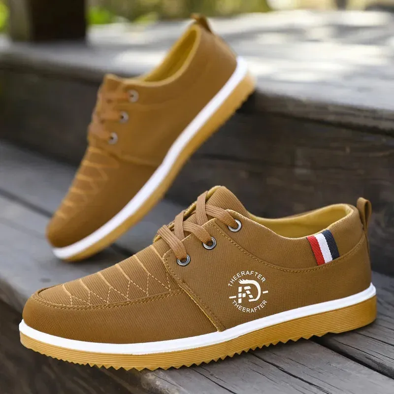 Summer Mens Canvas Shoes Fashion Platform Sneakers for Men Casual Walking Breathable Shoes