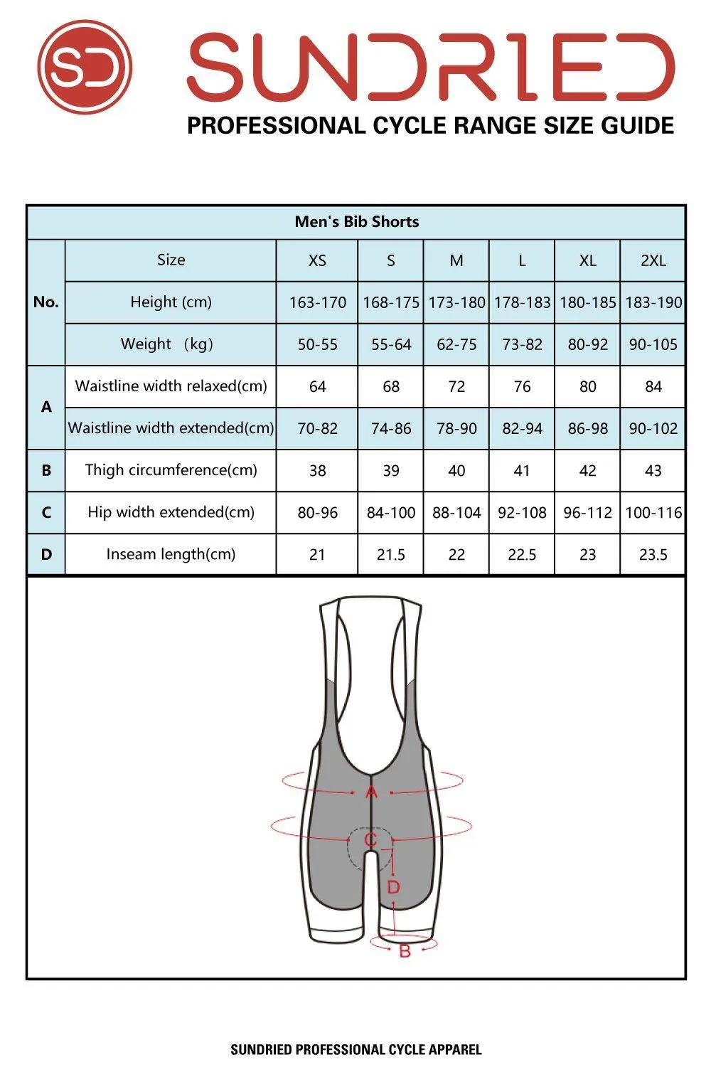 Sundried Drop Men's Training Bib Shorts