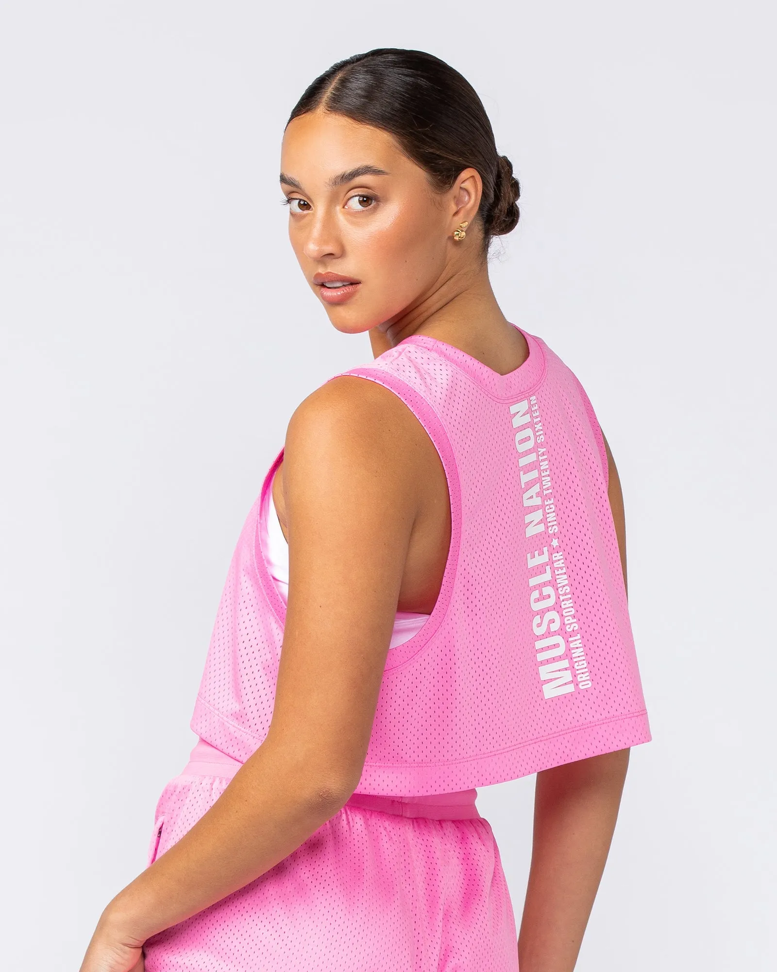 Swift Cropped Training Tank - Hollywood Pink