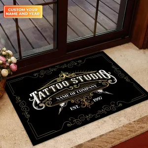 Tattoo Artist Shop Personalized Name & EST Year Doormat