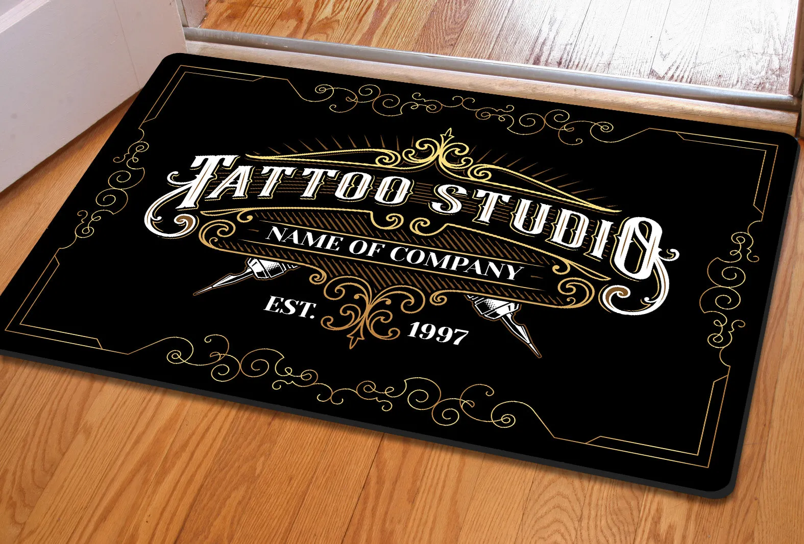 Tattoo Artist Shop Personalized Name & EST Year Doormat