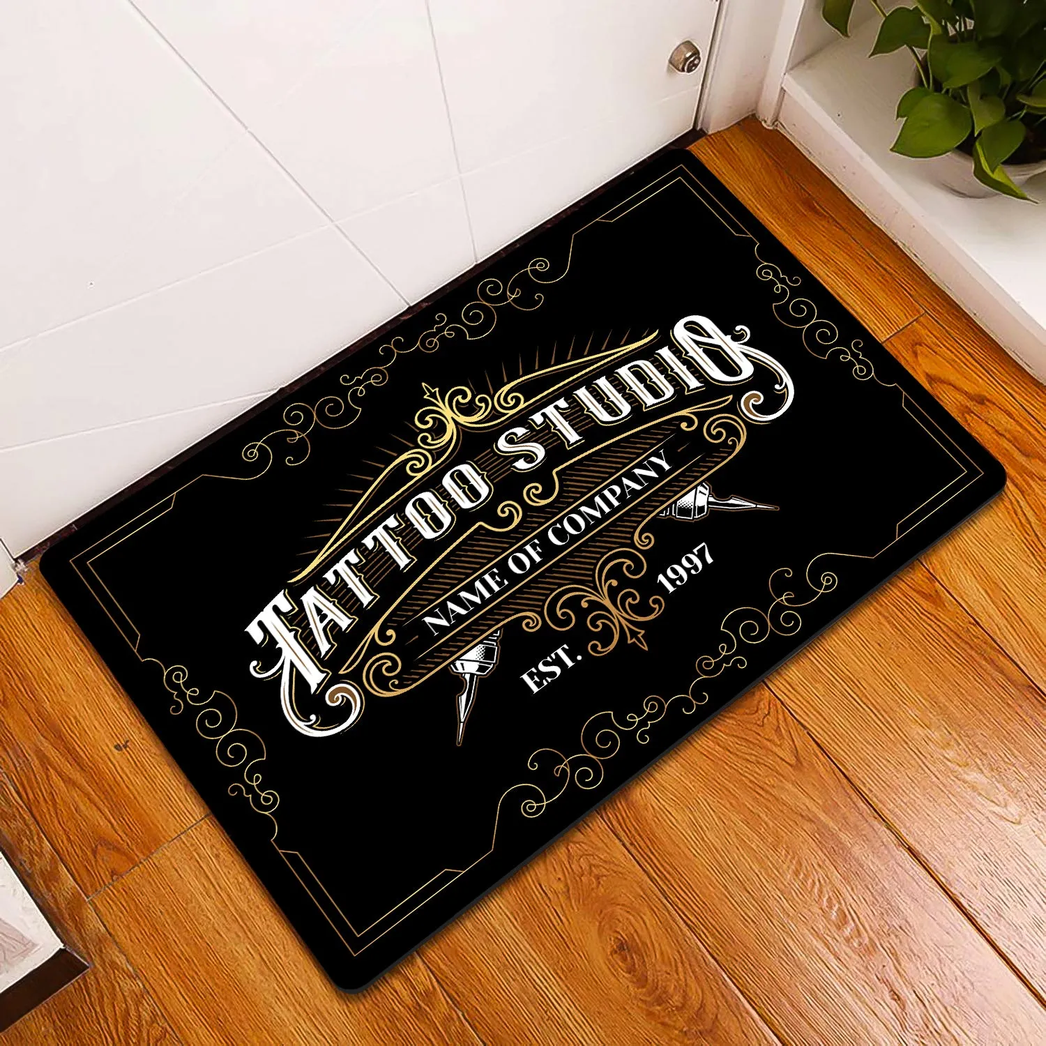 Tattoo Artist Shop Personalized Name & EST Year Doormat