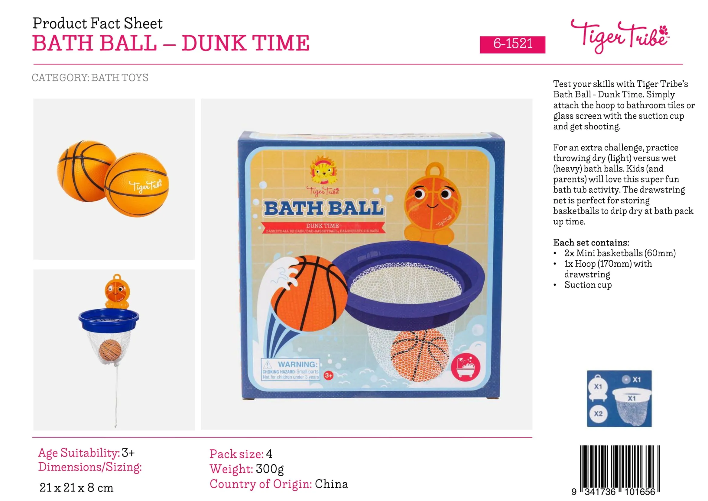 Tiger Tribe | Bath Ball Dunk Time