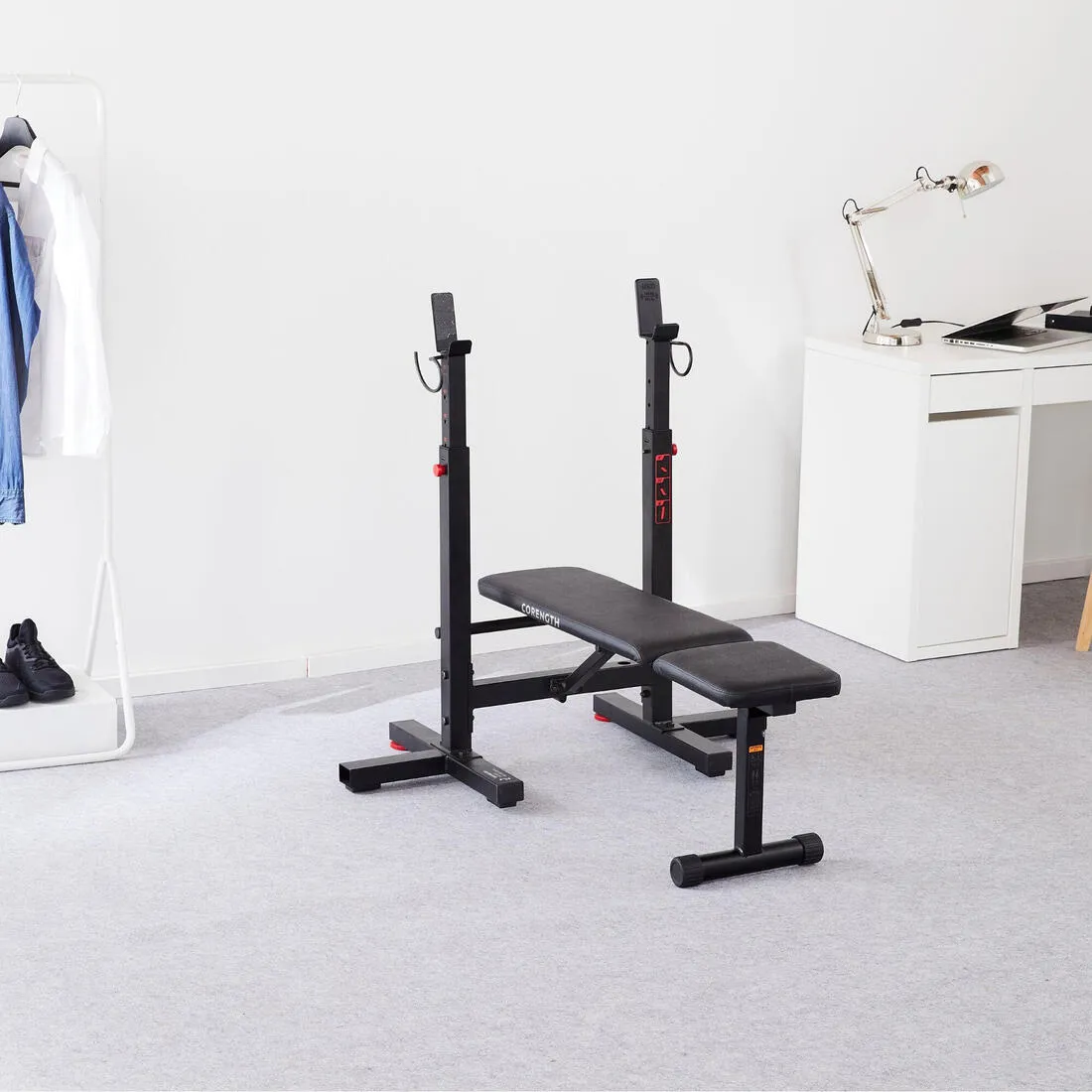 Tiltable Weights Bench with Collapsible Pegs - Bench Press Fold
