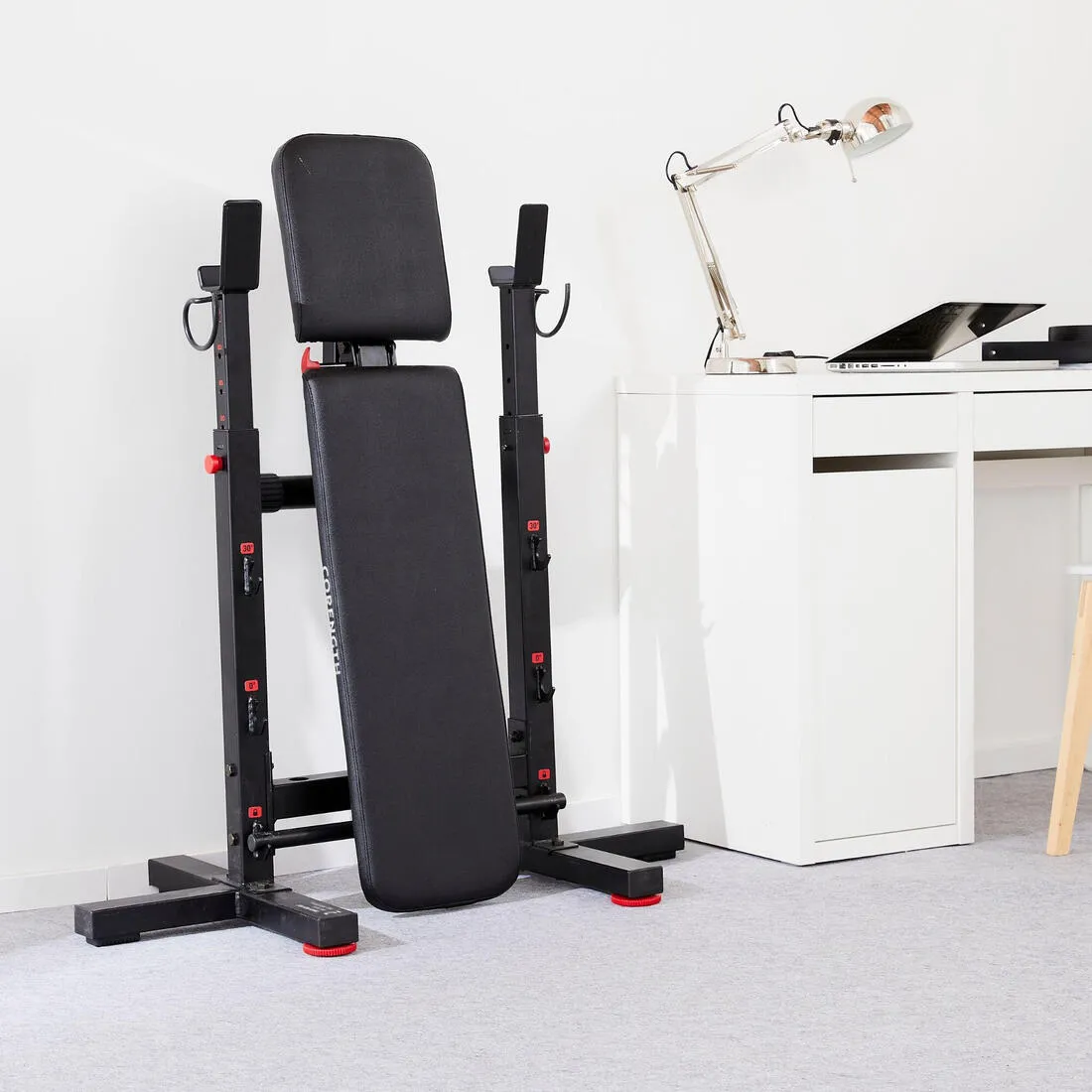 Tiltable Weights Bench with Collapsible Pegs - Bench Press Fold