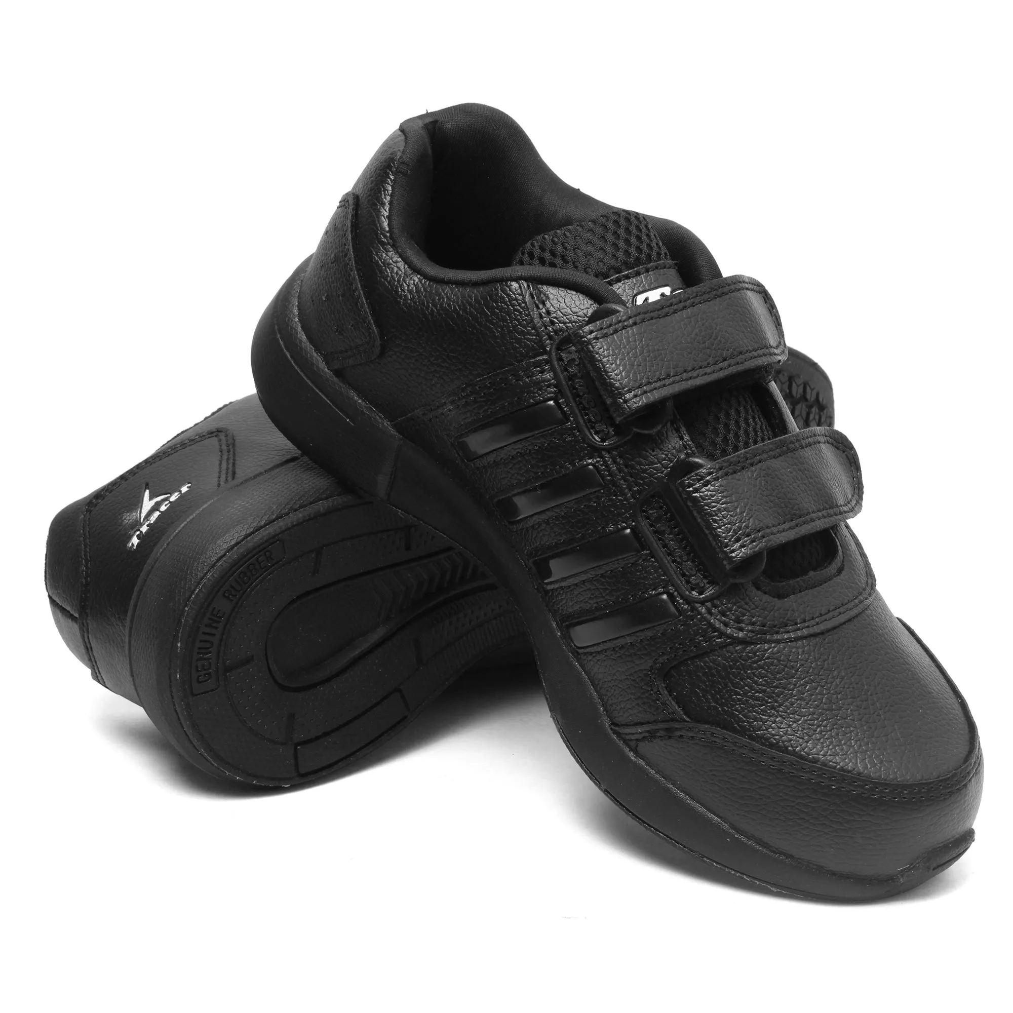 Tracer TR-2 Unisex Lightweight School Shoes with Velcro Closure (1-5) - Black