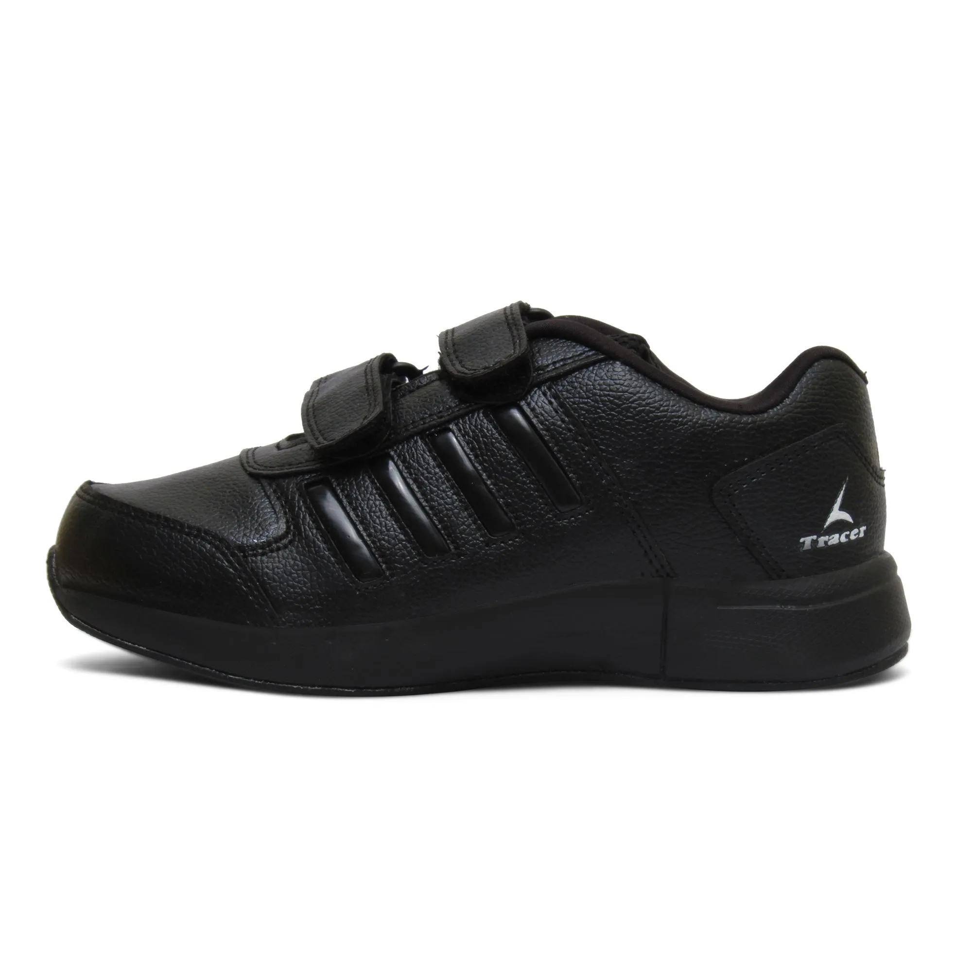 Tracer TR-2 Unisex Lightweight School Shoes with Velcro Closure (1-5) - Black