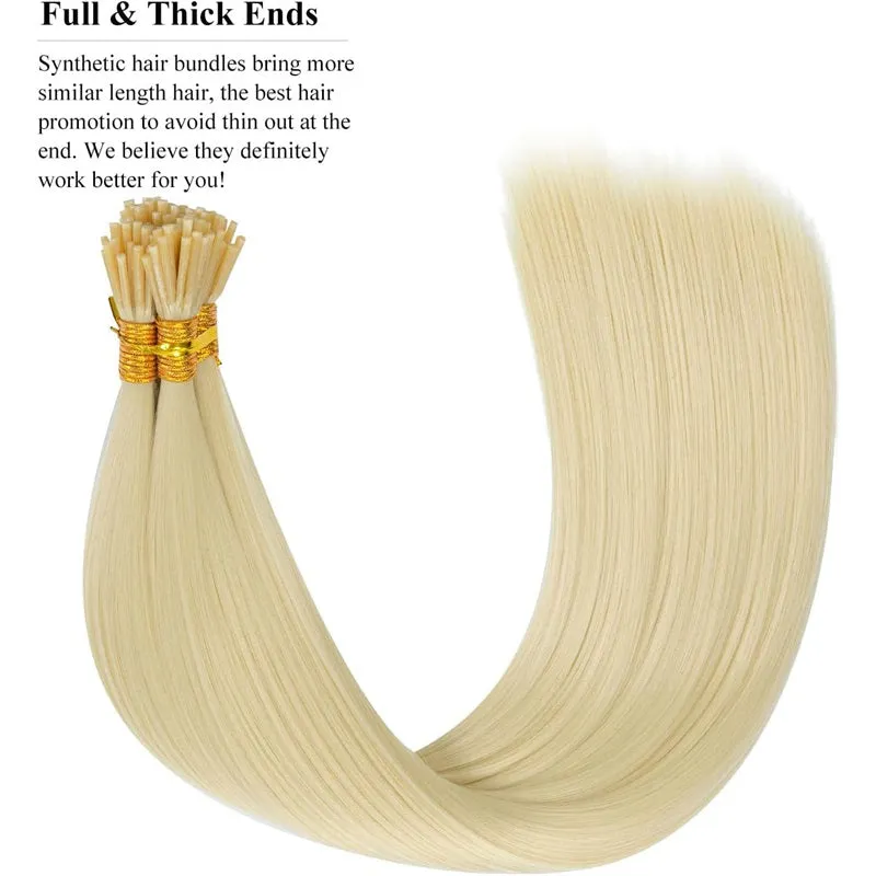 Training Hair, Keratin Fusion I Stick Tip Hair Extensions Straight 16 Inch