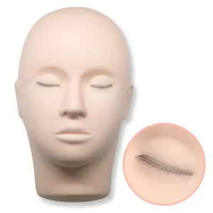 Triple Layered Mannequin Head for Eyelash Extension Training