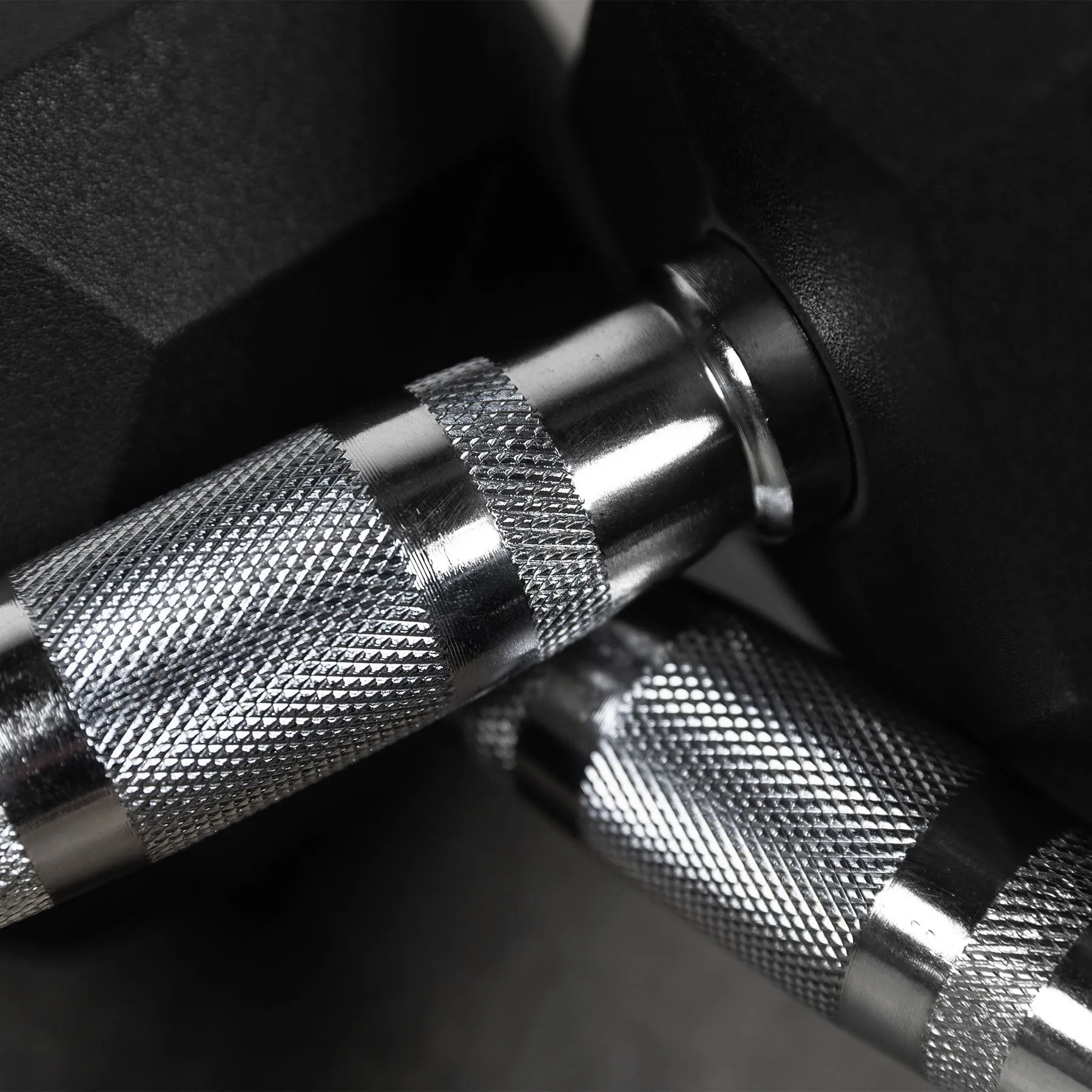 TWL - RUBBER HEX DUMBBELL - PAIR - BLACK